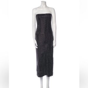 ALC black crystal polka dot evening dress XL